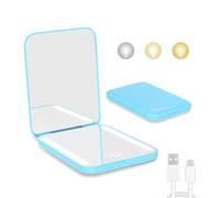 Kintion Miroir de poche rechargeable, miroir compact portable 1X/3X