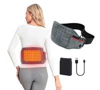 Kintiwe Ceinture Lombaire Chauffante, Coussin Chauffant Dos avec 10000mAh Batterie 3 Niveaux de Température, Soulager des Douleurs Lombaires, Abdominales, Jambes