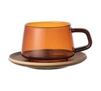 Kinto 28663 Sepia Tasse et soucoupe Ambre 9,5oz