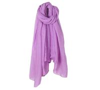 KINTRADE écharpe Longue Couleur Unie pour Femmes enveloppé de Coton rétro Grand châle élégant écharpe Hijab Foulard Violet Clair