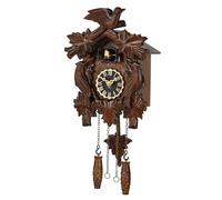 Kintrot Horloge à coucou antique fabriquée à la main en bois de la Forêt-Noire