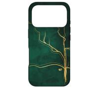 Kintsugi Art Japonais Vert émeraude Coque pour iPhone 17 Pro