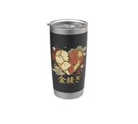 Kintsugi Cœur brisé Esthétique Résilience Japonaise Gobelet isotherme en acier inoxydable double paroi