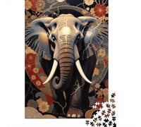 Kintsugi Elephant Puzzle 1000 Pièces pour Adultes, 52x38cm/1000pcs; pour Progresser À Son Propre Rythme; Pièces Lisses Et Faciles À Trier