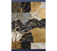 KINTSUGI INDIGO GOLD Botanical Floral Vintage Japanese-HEALTH WELLNESS HELP JOURNAL NOTEBOOK DIARY Asian Oriental Flower Artist Women Men Teen GIFT: ... Homeschool College Ivy League University