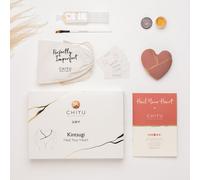Kintsugi Kit de réparation - Guéris ton cœur - Colle dorée - Cœur en céramique inclus - Boîte cadeau - Rougir