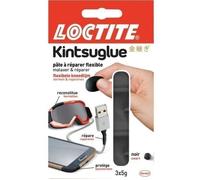 Kintsuglue - LOCTITE - 3x5g - Pâte à réparer flexible - Multi-usages - Couleur noire