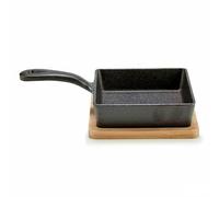 Kinvara Casserole de Service pour couvercles Poêle Marron Gris Bambou Fer forgé 23,7 x 6,3 x 14 cm (12 unités)