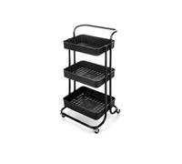 Kinvara Chariot de Cuisine WR4338-TJ Pro.1 Noir métal polypropylène 42 x 86 x 35,5 cm 3 Compartiments - Marque EAN : 8430852142283