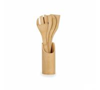 Kinvara Lot de 12 ustensiles de Cuisine en Bambou