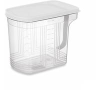 Kinvara Lot de 24 boîtes de rangement pour réfrigérateur Gris transparent 2,5 l 20,5 x 17 x 13 cm