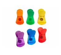 Kinvara Lot de 6 Pinces de Fermeture magnétiques Multicolores en Plastique (12 unités)