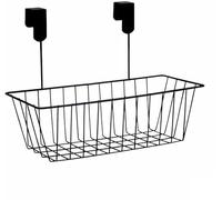 Kinvara Lot de 8 paniers pour étagère de cuisine en fer Noir 28 x 12 x 9 cm