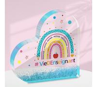 Kinwers Cadeau Maitresse D'éCole, Acrylique Cadeau Personnalisé Maitresse Fin D'AnnéE de Remerciement pour Enseignante