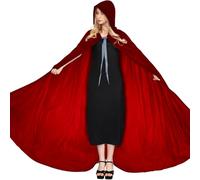 Kinwers Cape Halloween Femme,Rouge Velours Costume Halloween Adulte Deguisement Femme SorcièRe Vampire Dracula Homme