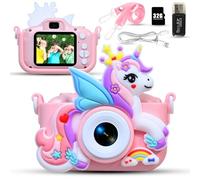 Kinyoda Appareil Photo Enfant, 2.0 Pouces Enfant Appareil Photo Numérique, HD 1080P Mini Caméra Enfant Selfie Apareille Photo 32G, Cadeaux de Noël&Anniversaire pour Enfants 3 4 5 6 7 8 9 10 11 12 Ans