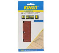 Kinzo 71710 5 Feuilles Papier abrasif à bois 93 x 185 mm G120