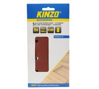 Kinzo 71711 5 Feuilles Papier abrasif à bois 93 x 185 mm G180