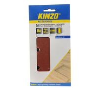 Kinzo 71714 5 Feuilles Papier abrasif à bois 93 x 187 mm G180