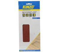 Kinzo 71716 5 Feuilles Papier abrasif à bois 93 x 230 mm G120