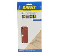 Kinzo 71720 5 Feuilles Papier abrasif à bois 115 x 230 mm G180