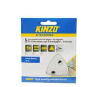 Kinzo 71731 5 Triangles Papier abrasif pour décapage peinture 90 x 90 x 90 mm G80
