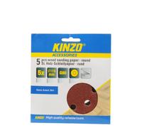 Kinzo 71734 5 Disques Papier abrasif à bois Ø 115 mm G80