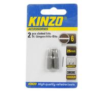 Kinzo 72038 2 Embouts aimantés tête fendue 6 mm