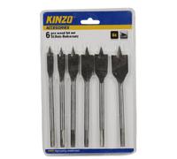Kinzo 72063 6 Mèches à bois plates 10 à 25 mm
