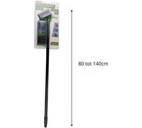 Kinzo brosse à désherber télescopique 3 en 1 - Brosse à désherber avec grattoir & racloir - Longueur 80-140 cm - Nettoyer les joints de pavés - Outil de jardin ergonomique pour terrasse & allée
