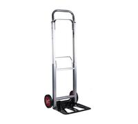 Kinzo Diable Pliable 90 kg - Chariot de Transport en Aluminium - Plateforme Rabattable - Léger et Compact - pour Déménagement, Entrepôt et Bagages