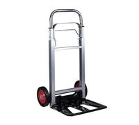 Kinzo Diable Pliable 90 kg - Chariot de Transport en Aluminium - Plateforme Rabattable - Léger et Compact - pour Déménagement, Entrepôt et Bagages