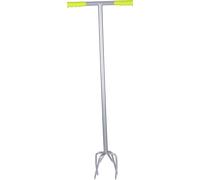 KINZO GARDEN Griffe de jardin - Désherbeur Poignée ergonomique - Désherbeur Cultiver Outils de jardinage pour les mauvaises herbes - 96 x 38 cm - Outils de jardin Acier robuste - Vert/Argent