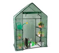 Kinzo Garden Serre en Plastique - Serre de Plusieurs étagères - avec Porte roulante - 1430 x 730 x 1950 - Vert…