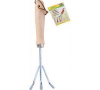 Kinzo Griffe de Jardin à Main - Manche en Bois, Acier - Pour Semis et Plantation - 26,5 x 7,8 x 3,8 cm