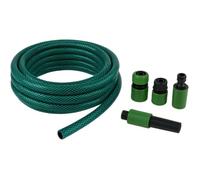 Kinzo Kit tuyau d'arrosage de 30 m - Tuyau d'arrosage 14 mm (1/2"") max. 6 bar - Avec 3 raccords et 1 pièce de pulvérisation - Conv