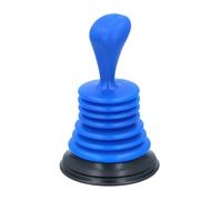 Kinzo Lot de 2 mini ventouses en plastique pour évier et siphon - Format compact - Hauteur : 18,5 cm - Diamètre : 12 cm - Couleur : noir/bleu