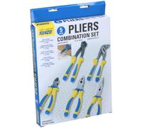 KINZO - Lot de 5 pinces de bricolage (Pince coupante, universelle, fine, tenaille et multi-prises) - Réf. 871125226568