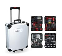 Kinzo Boîte à Outils à Main 187 Pièces dans une Trolley en Aluminium CR-V-Acier
