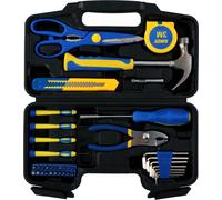 KINZO Mallette à outils 39 pièces - Outils ménagers dans une mallette en plastique - Idéal pour un usage domestique