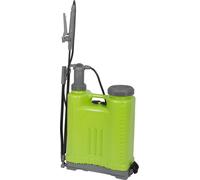 Kinzo Pulvérisateur à pression avec lance 18L à dos - Désherbant - 4 embouts et 14 bagues de fermeture inclus - avec filtre anti-bouchage - Sangles de transport réglables - Vert
