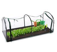 Kinzo Serre Tunnel 130 x 50 x 60 cm Sans Fond - Légère pour Cultiver Légumes et Plantes - Résistante aux Intempéries et Transparente