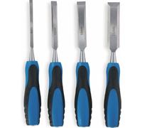Kinzo set de ciseaux 4 pièces 6/12/18/25mm acier carbone pour le travail du bois