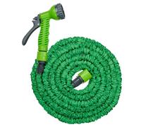 Kinzo Tuyau d'Arrosage Extensible 10 M avec Embout de Pulvérisation 7 Positions Plastique Vert/Gris