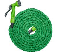 Kinzo Tuyau d'Arrosage Extensible 15M - Tuyau Arrosage avec Pistolet - Tuyaux d'Arrosage pour Jardinage - Compact et Pratique - Vert