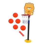 KIOALXZ Ensemble Complet de Panier de Basket-Ball réglable en Hauteur pour Enfants, avec Support de Jeu d'intérieur, Cinq Ballons et Une Base Stable pour
