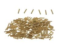 KIOALXZ Manchons de sertissage fiables pour connecteurs de pêche de Tailles Mixtes, Tubes en cuivre Haute résistance, Solutions à Un Seul Corps, Manchons, Doré, Diamètre 1.4 mm