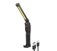 Kioball Lanterne de Travail LED Rechargeable par USB avec Indicateur de Capacité de Batterie et Lampe Témoin COB pour Réparation de Voiture en Extérieur