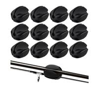 Kioball Lot de 12 clips de canne à pêche en silicone pour canne à pêche - 5 trous