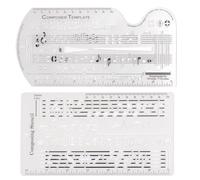 Kioball Pochoir de modèle de composition de l'écrivain de chanson, règle de dessin du personnel, outil de notation de compositeur, symboles de compositeur